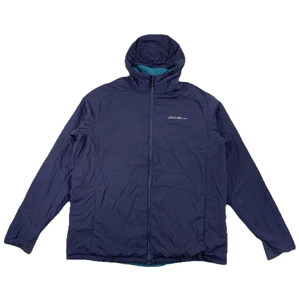 Eddie Bauer First Ascent Ignite Lite Jacket Men's TXL Green Reversible Hooded‎
